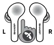 SHARP HP-TW10 True Wireless Stereo Earphones - Phone call mode 1