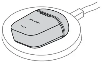 SHARP HP-TW10 True Wireless Stereo Earphones - Wireless charging