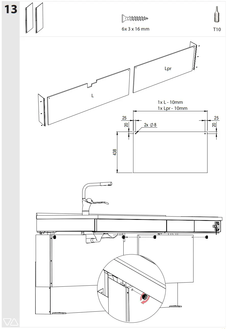 GRANBERG 6310L Baselift Floor 40mm Front - Figure 19