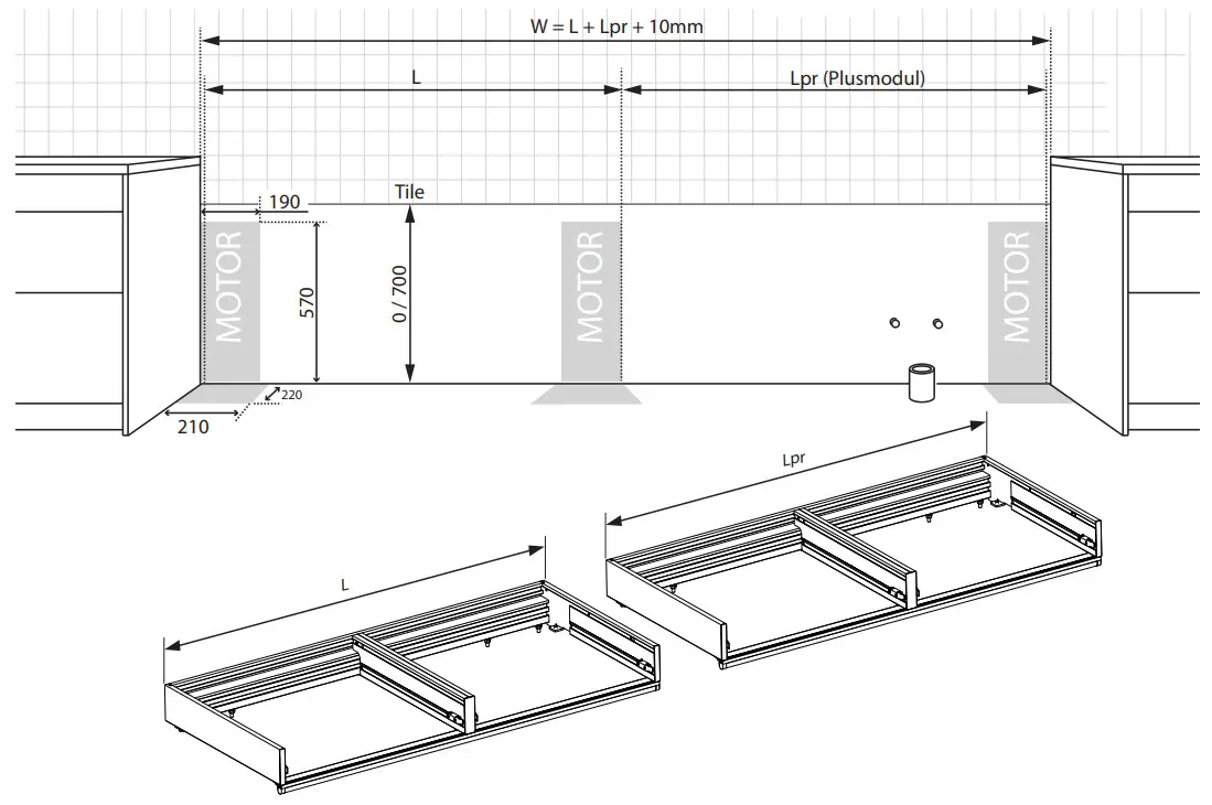 GRANBERG 6310L Baselift Floor 40mm Front - Figure 3