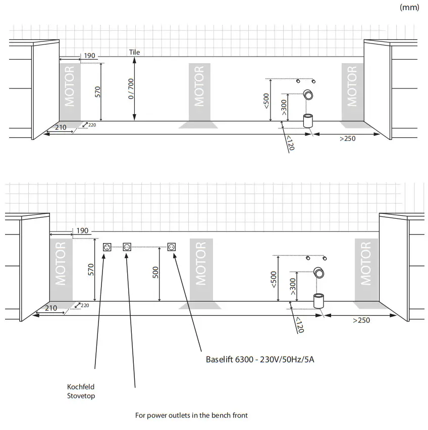 GRANBERG 6310L Baselift Floor 40mm Front - Figure 4