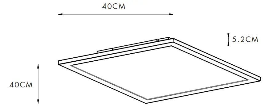 QAZQA 103462 Liv CL LED 40 cm Dimmable Remote - Overall Sizes