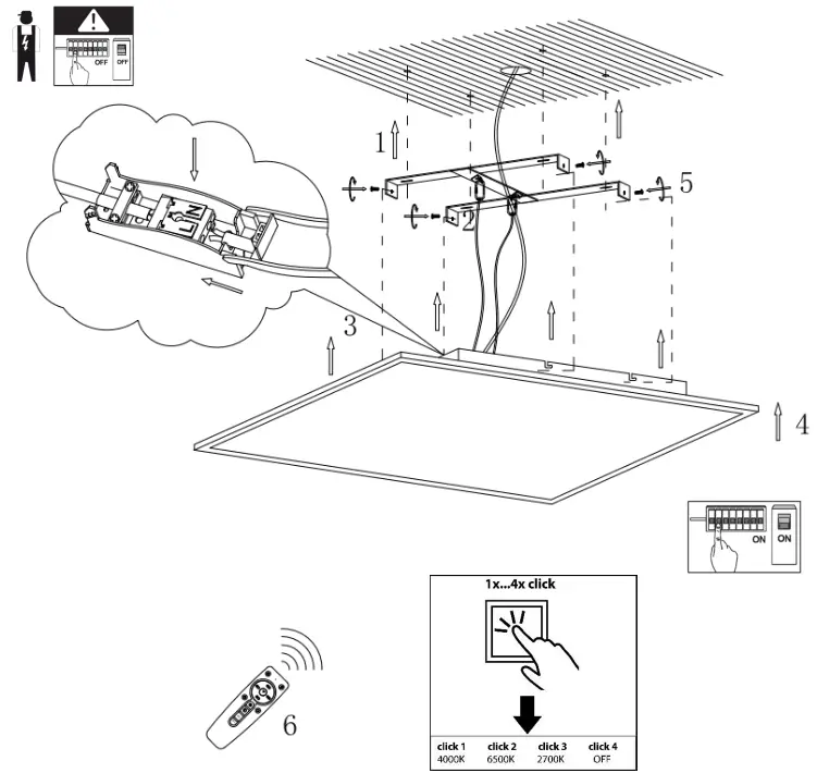 QAZQA 103462 Liv CL LED 40 cm Dimmable Remote