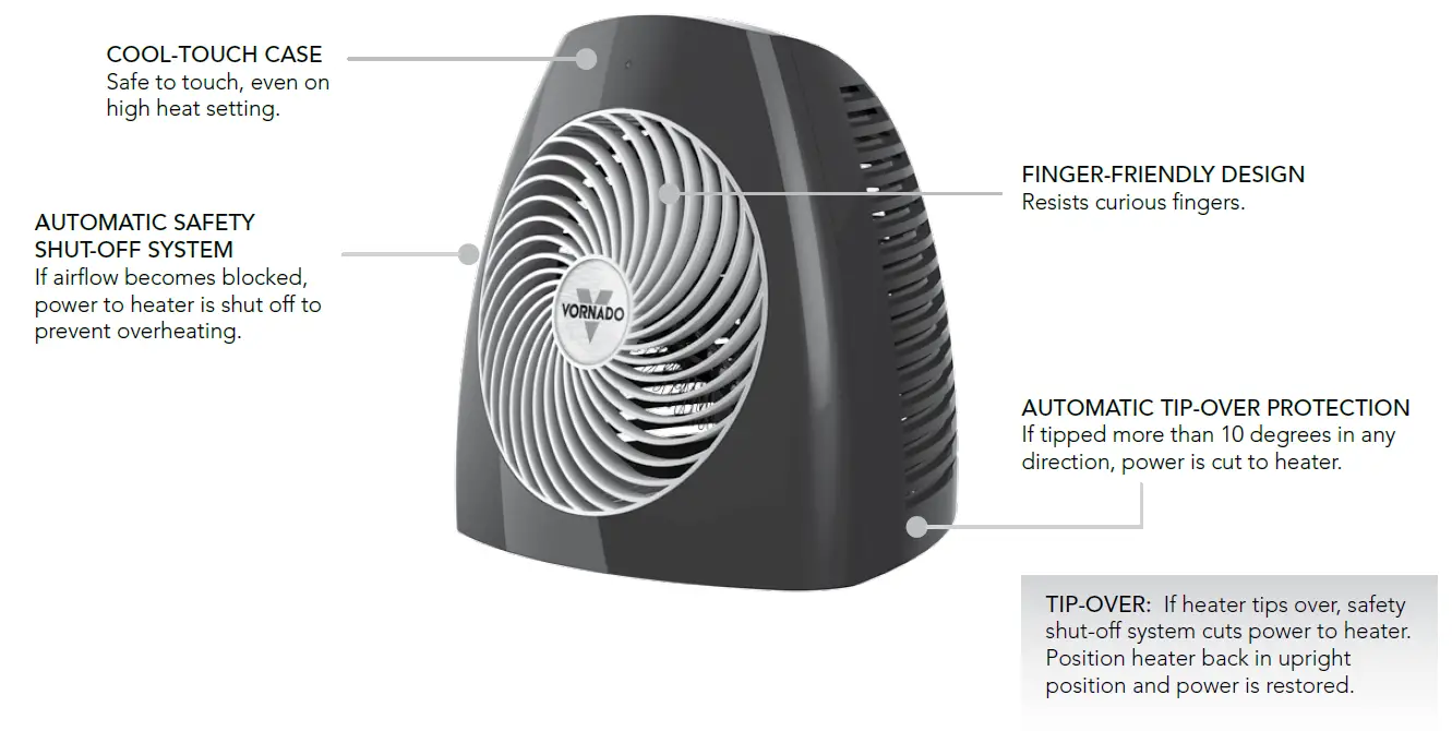 Vornado MVH Vortex Heater with 3 Heat Settings (1)