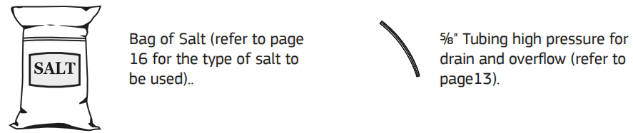 Puretec SOL E1 Series Automatic Timer Water Softening Appliance - a items required