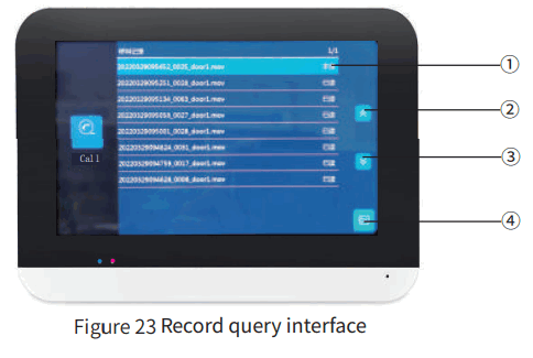 tuya Digital High Definition WiFi Doorbell - Record query interface