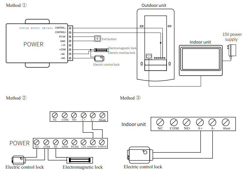 tuya Digital High Definition WiFi Doorbell - Wiring Diagram