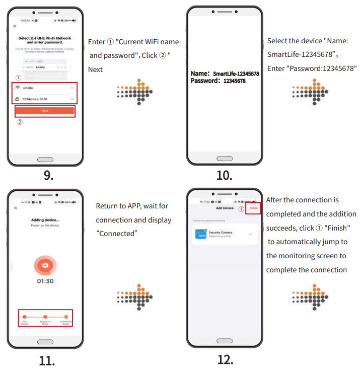 tuya Digital High Definition WiFi Doorbell - connection and display