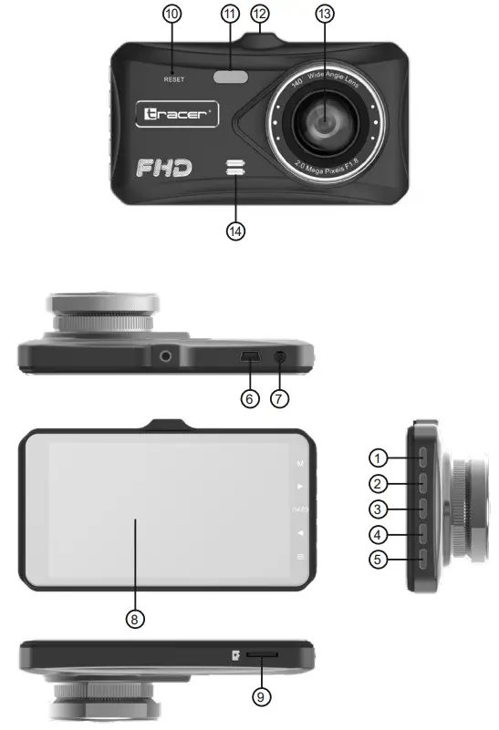 tracer 4TS FHD CRUX Dash Cam - FIG1