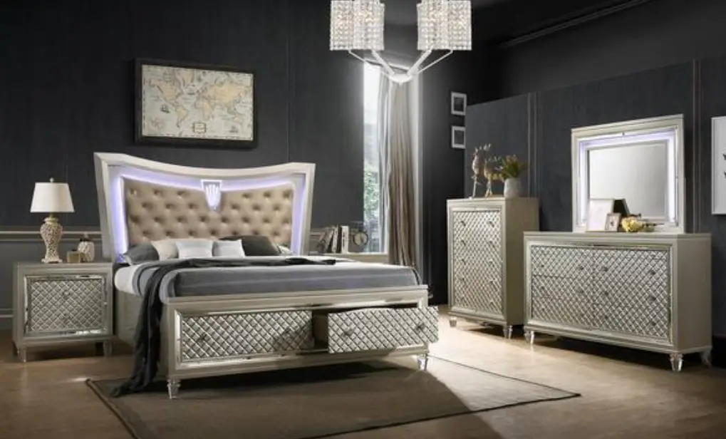 Best Quality Furniture 9749 Venetian 5-piece Champagne California King Bedroom Set Instruction Manual