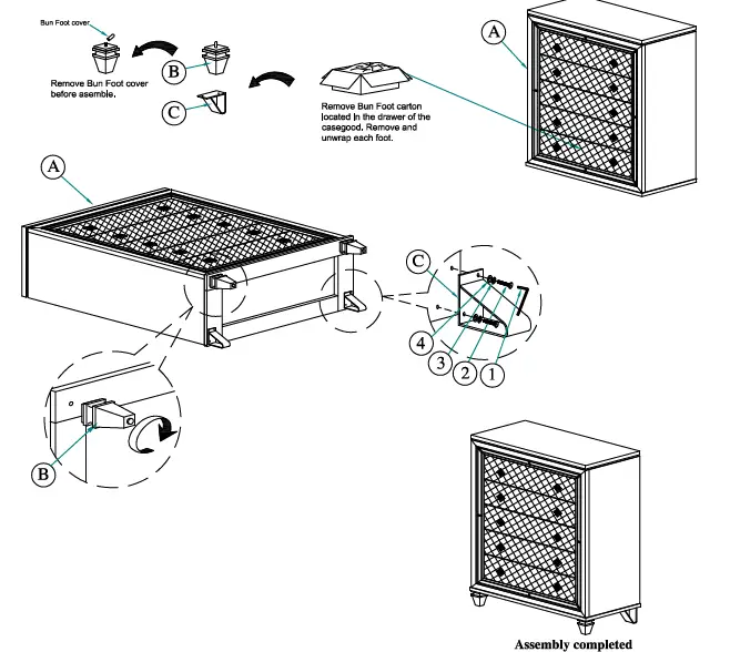 Best-Quality-Furniture-9749-Venetian-5-Piece-Champagne-California-King-Bedroom-Set-1