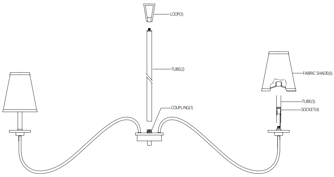 SAVOY HOUSE M100106BNB 6 Light Chandelier