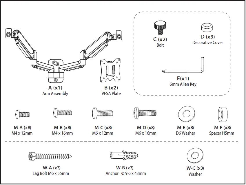 MOUNTUP-MU2002-Polished-Aluminium-Dual-Monitor-Wall-Mount-fig-2