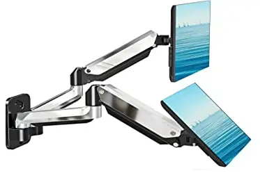 MOUNTUP-MU2002-Polished-Aluminium-Dual-Monitor-Wall-Mount-product