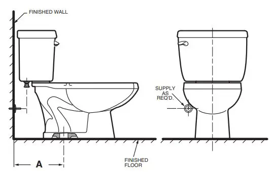 American Standard 2426 EVOLUTION 2 - MAINSTREAM Two-Piece Toilet Instruction Manual - ROUGHING-IN DIMENSIONS