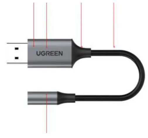 UGREEN 30757 USB 2.0 To 3.5mm Audio Adapter