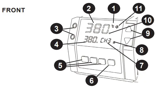 X-TRONIC 4010-PRO-X 75 Watt Soldering Iron Station -USER INTERFACE