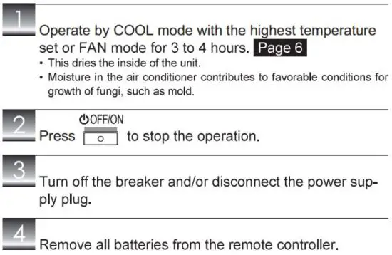 FIG 46 WHEN THE AIR CONDITIONER IS NOT GOING TO BE USED FOR A LONG TIME.JPG