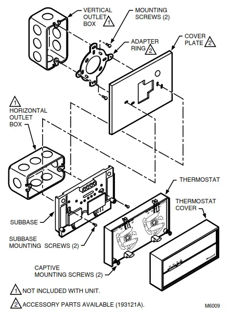 Honeywell Y594 Multistage Thermostat Subbase - 1