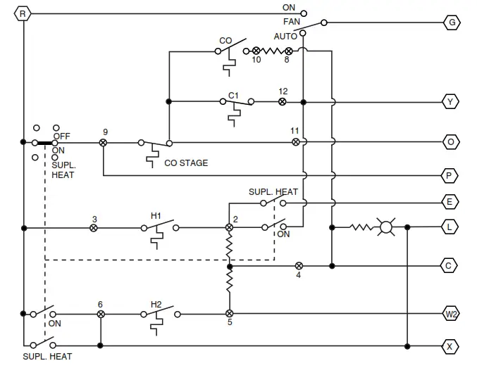 Honeywell Y594 Multistage Thermostat Subbase - 4