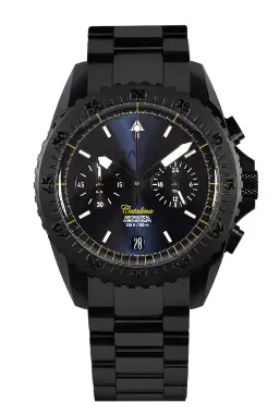 MALM CATALINA Black Ocean Blue Aeronautical Chronograph 41 mm