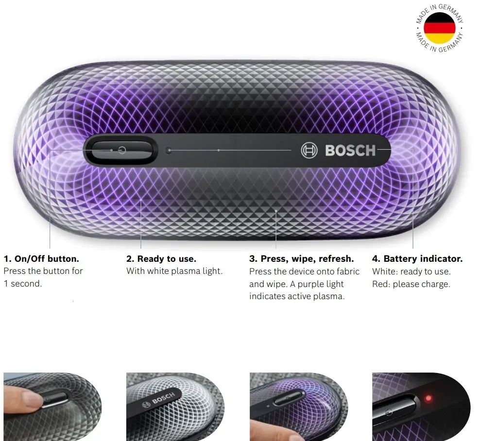 BOSCH 7637148 FreshUp Plasma Textile Refresher User Guide - Product Overview