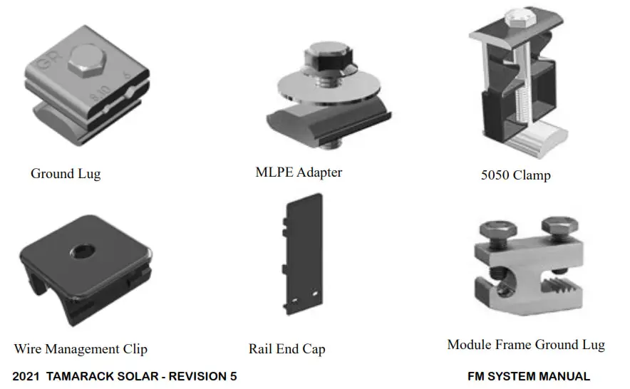 Tamarack S-TSP-GMKT-F3 Solar Ground Mount- Components 2
