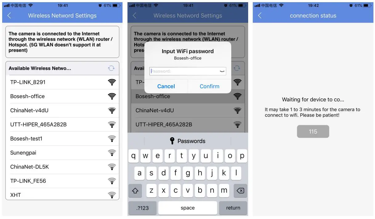 IP Cameras P6S Wifi Pan Tilt AI Camera Installation Guide - Enter your WiFi password