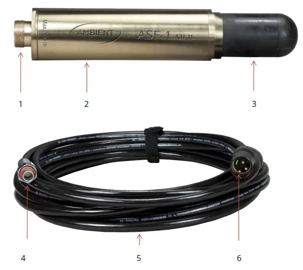 ambient ASF 1 MKII Hydrophone with Cable and Transport Case- Underwater surround rig