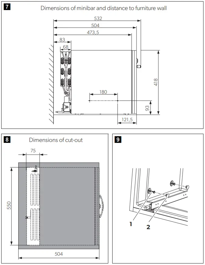 DOMETIC DM50NTE Drawer Minibar 50 I Class with Door Panel Refrigeration - fig 6