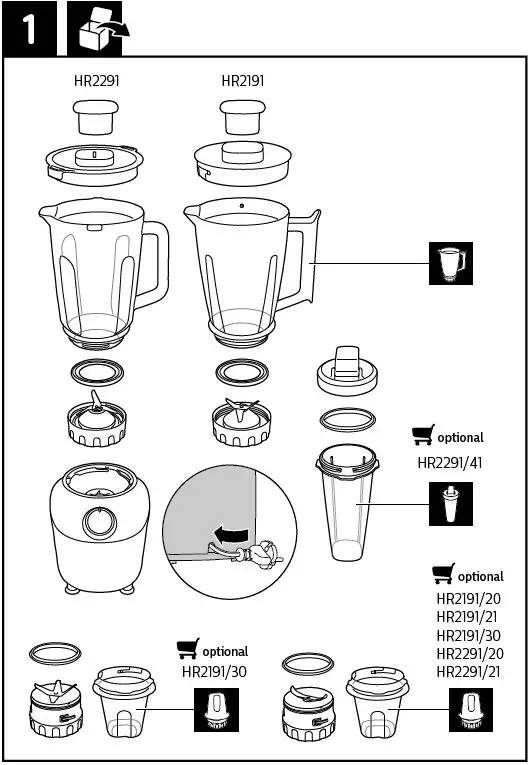 PHILIPS 3000 Series Blender HR2191 FIG-1