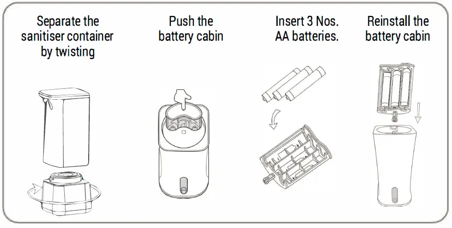 KENT Touchless Sanitier Dispenser fig 2
