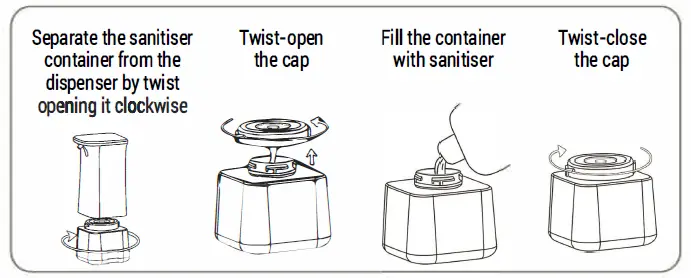 KENT Touchless Sanitier Dispenser fig 3