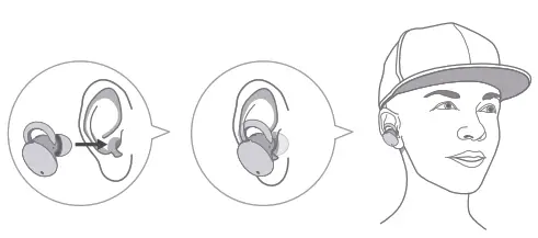 1MORE E1026BT True Wireless In Ear Headphones - placement