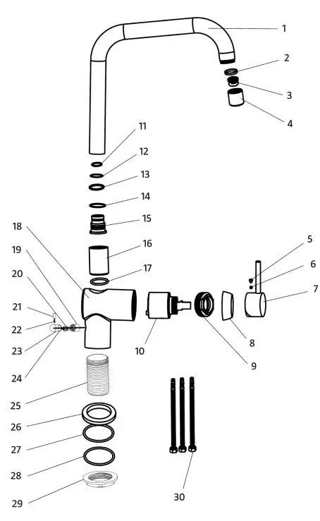 CURAQUA 003843 Kitchen Mixer Tap-fig1