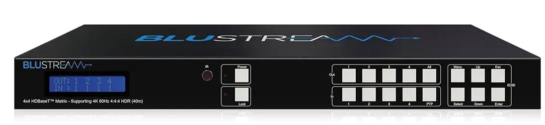 BLUSTREAM HMXL44CS-KIT 4x4 HDBaseT CSC Matrix Kit IMAGE