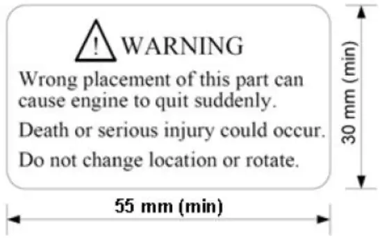 Marelli Warning note