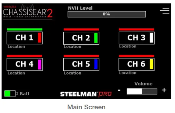 STEELMAN PRO 60605 Wireless ChassisEAR 2 Versatile Noise Vibration and Harshness Diagnostic Tool - MAIN SCREEN