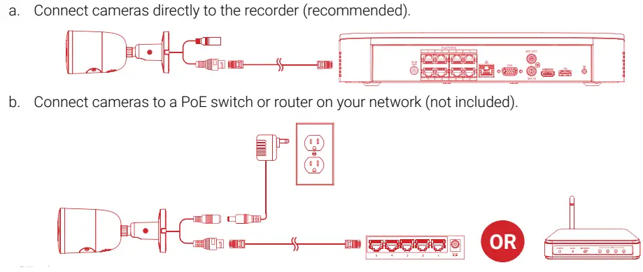 LOREX N841 Series 4K NVR with Smart Motion Detection User Guide - Connect cameras