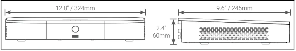 LOREX N841 Series 4K NVR with Smart Motion Detection User Guide - Dimensions