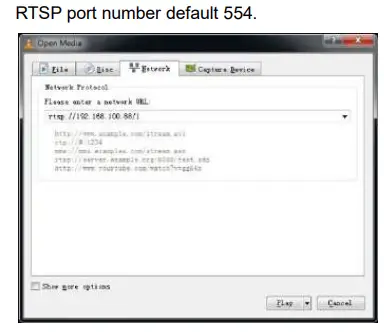 RTSP port number