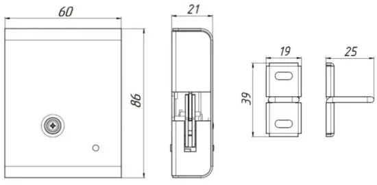 Promix SM308 Electromechanical Lock with Pusher And Door Position Sensor - figure 4