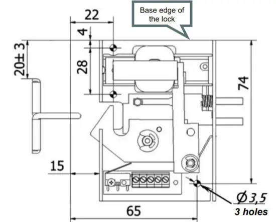 Promix SM308 Electromechanical Lock with Pusher And Door Position Sensor - figure 6