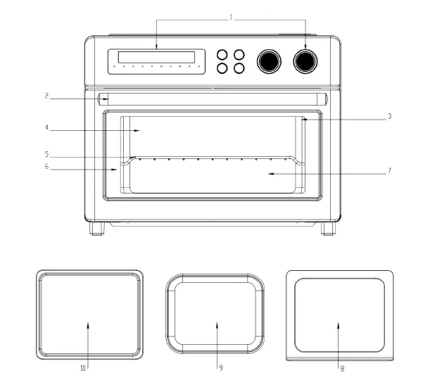 VAL CUCINE TA-25GX1 Air Fryer Oven FIG 2