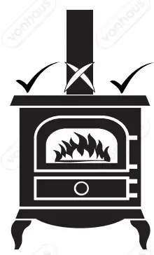 VonHaus 2514061 3 Blade Stove and Log Burner Fan - WORKING POSITION