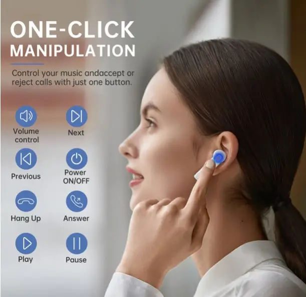 Wireless-Earbuds-Bluetooth-5.0-Headphones-IPX8-Waterproof-High-Fidelity-Stereo-Sound-FIG-1