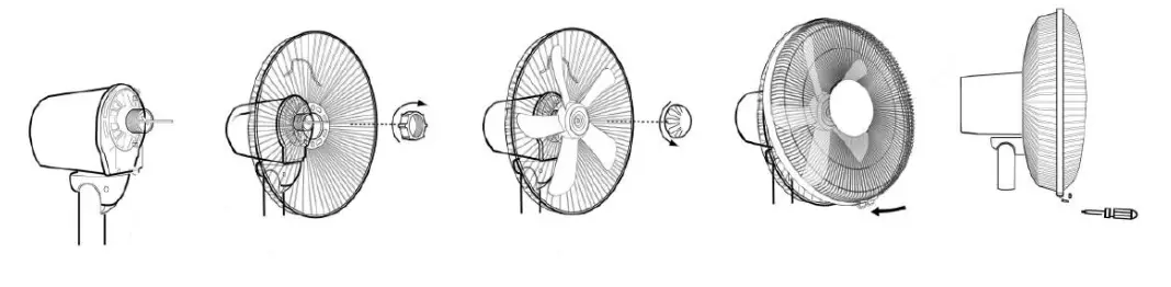 GOLDAIR 40cm Whisper Quiet Pedestal Fan - Assembly 2