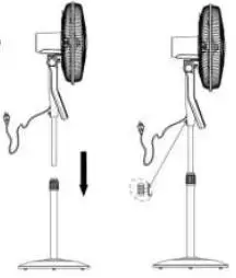 GOLDAIR 40cm Whisper Quiet Pedestal Fan - Assembly 3