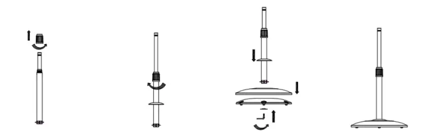 GOLDAIR 40cm Whisper Quiet Pedestal Fan - Assembly