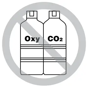 Oxygen bottle gas